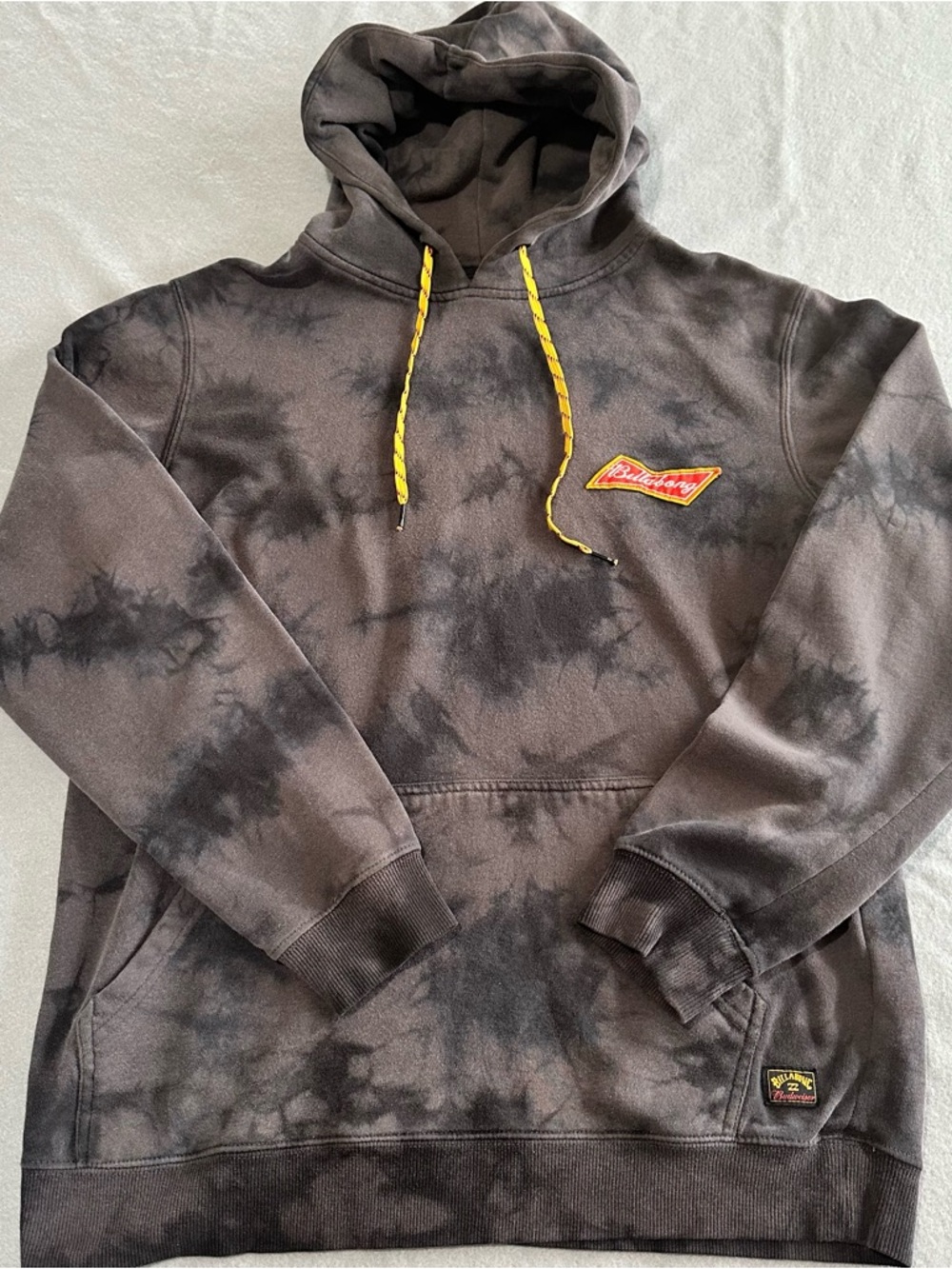 Billabong x Budweiser Tie Dye Hoodie Men’s Medium Gray Pullover Surf Skate